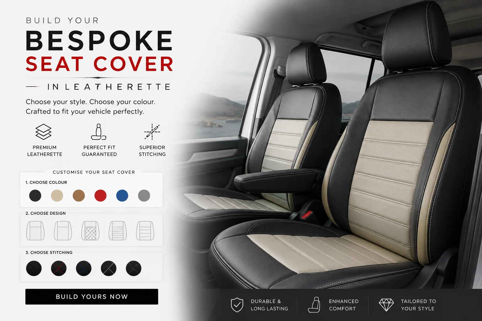 Build Your Bespoke Seat Cover — Leatherette